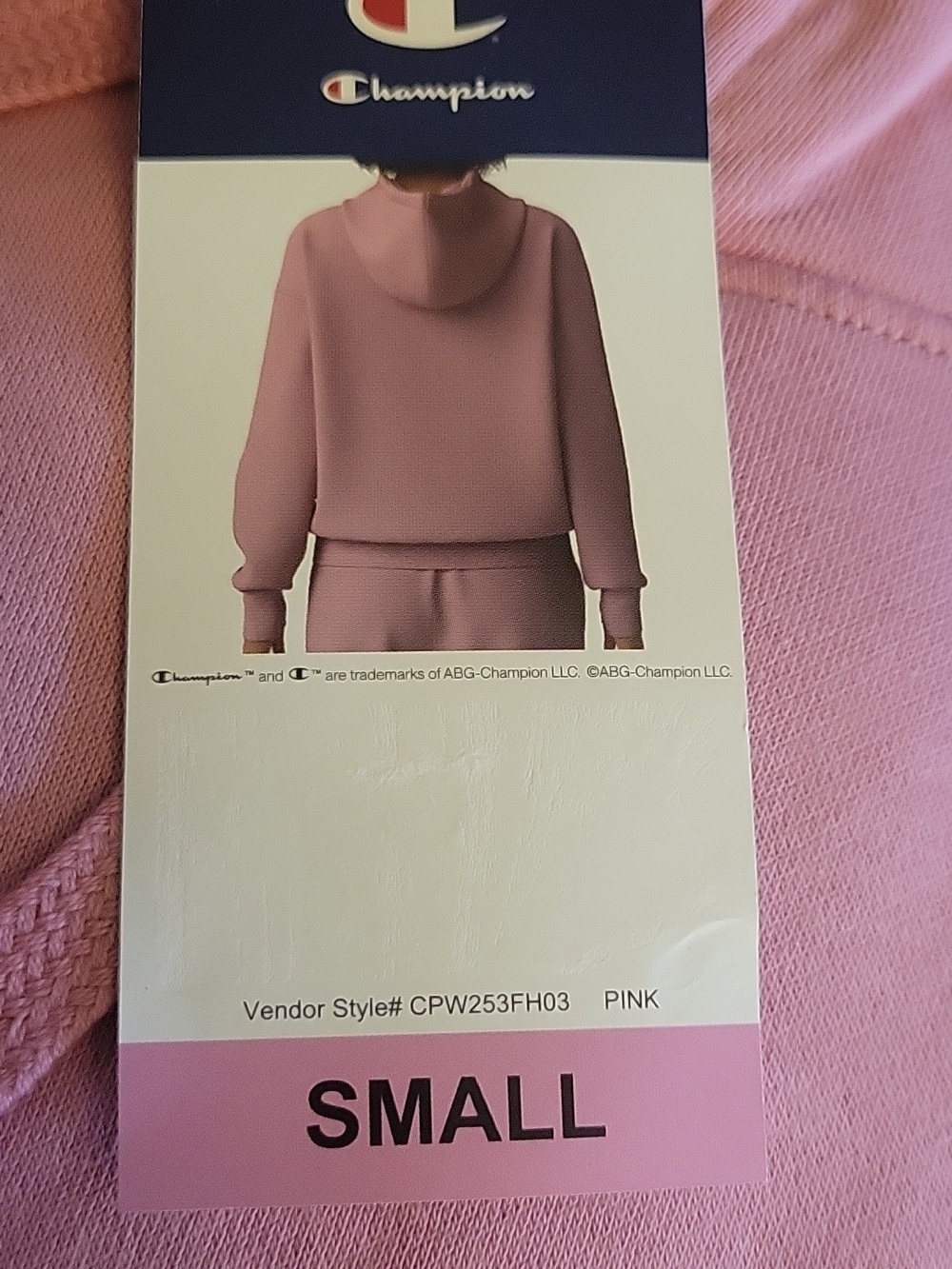 Champion Pink Hoodie Top - Picture 2 of 4